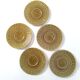 Lot 5 plates sarreguemines ceramic seventies