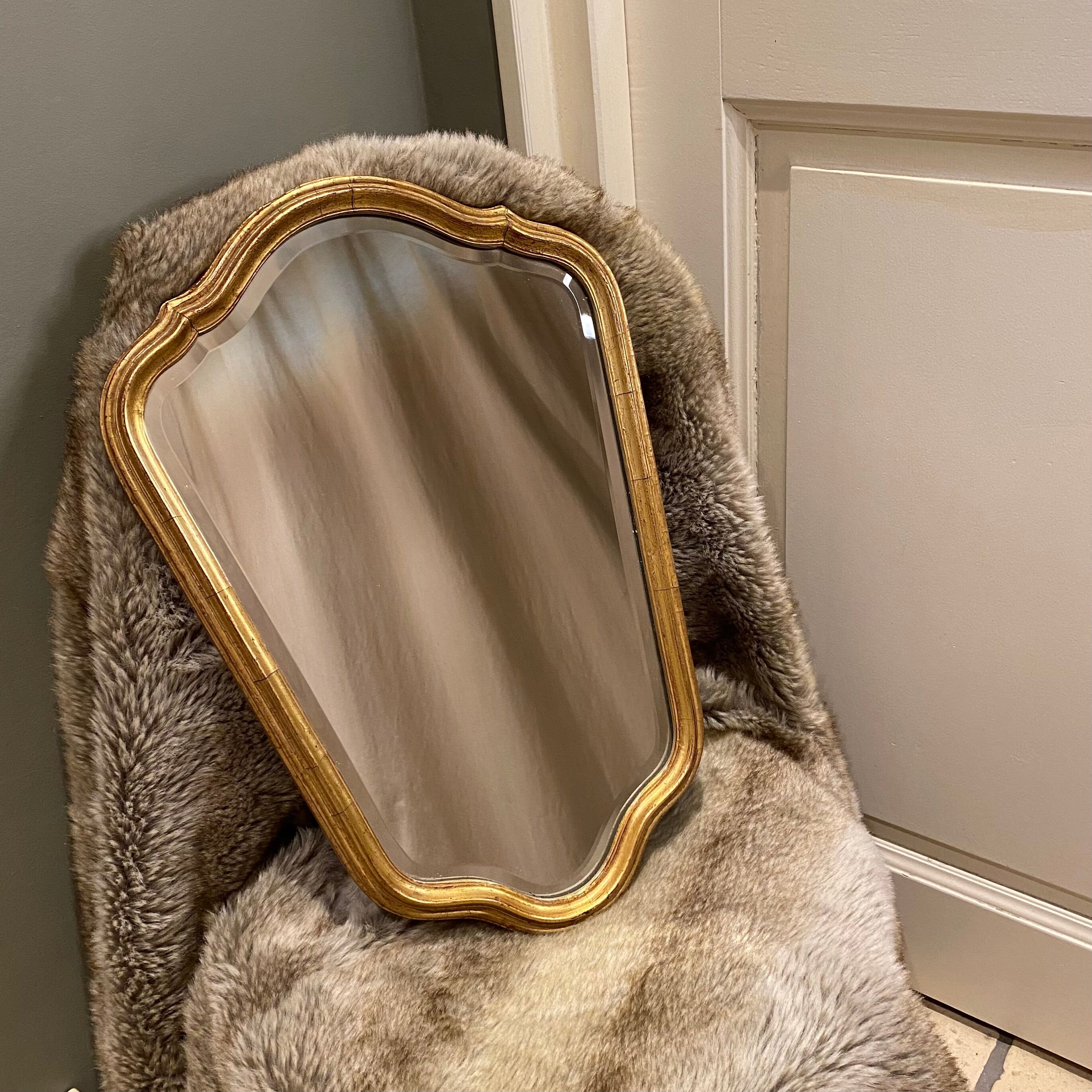 Golden mirror  - 52x32cm