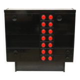 Vintage black Brutalist bar cabinet / sideboard