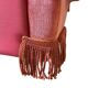 Vintage old rose canapé / armchair with fringes
