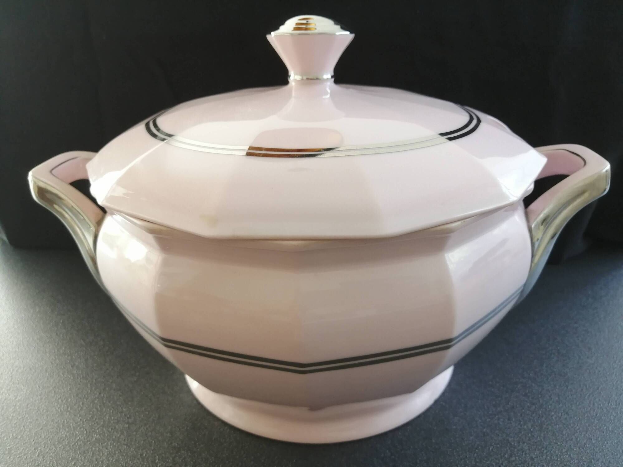 Large Art Deco dinnerware service from the Schlaggenwald Manufacture, vintage