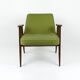 Pair Of Vintage Danish Style Green Armchair 60'S
