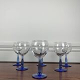 Lot de 6 verre à pied bleu
