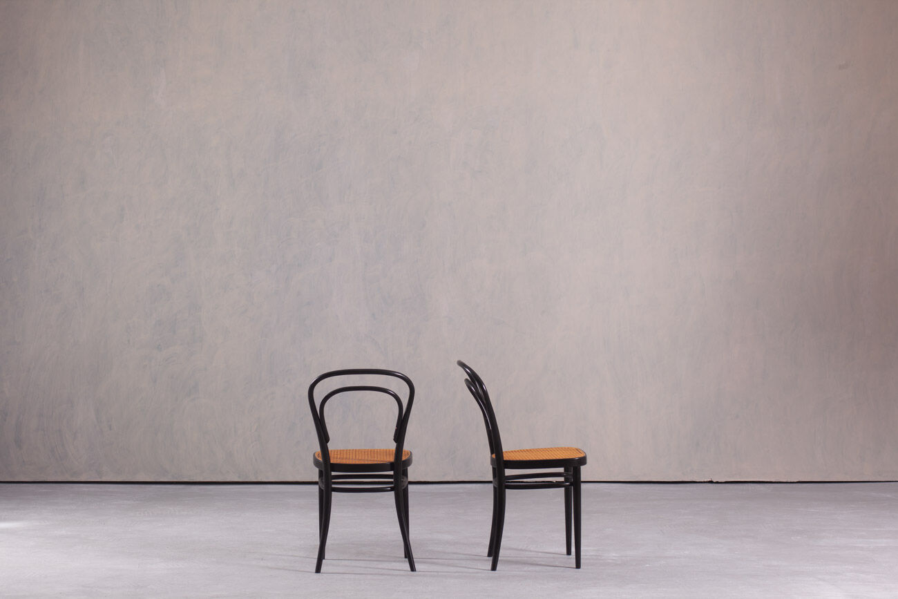 Vintage Thonet No. 214 chairs, Austria, 1970s set of 2