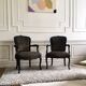 Restored Louis XV-style leopard convertible chairs