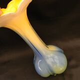 Small blown glass vase in murano style.
