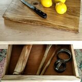Farmhouse table in natural raw solid oak