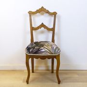 Walnut Alfonsin Era Upholstered Chair, Spain, Circa 1880
