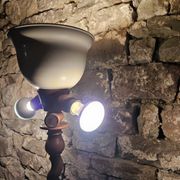 Lampadaire bois touné  Art Déco 1960