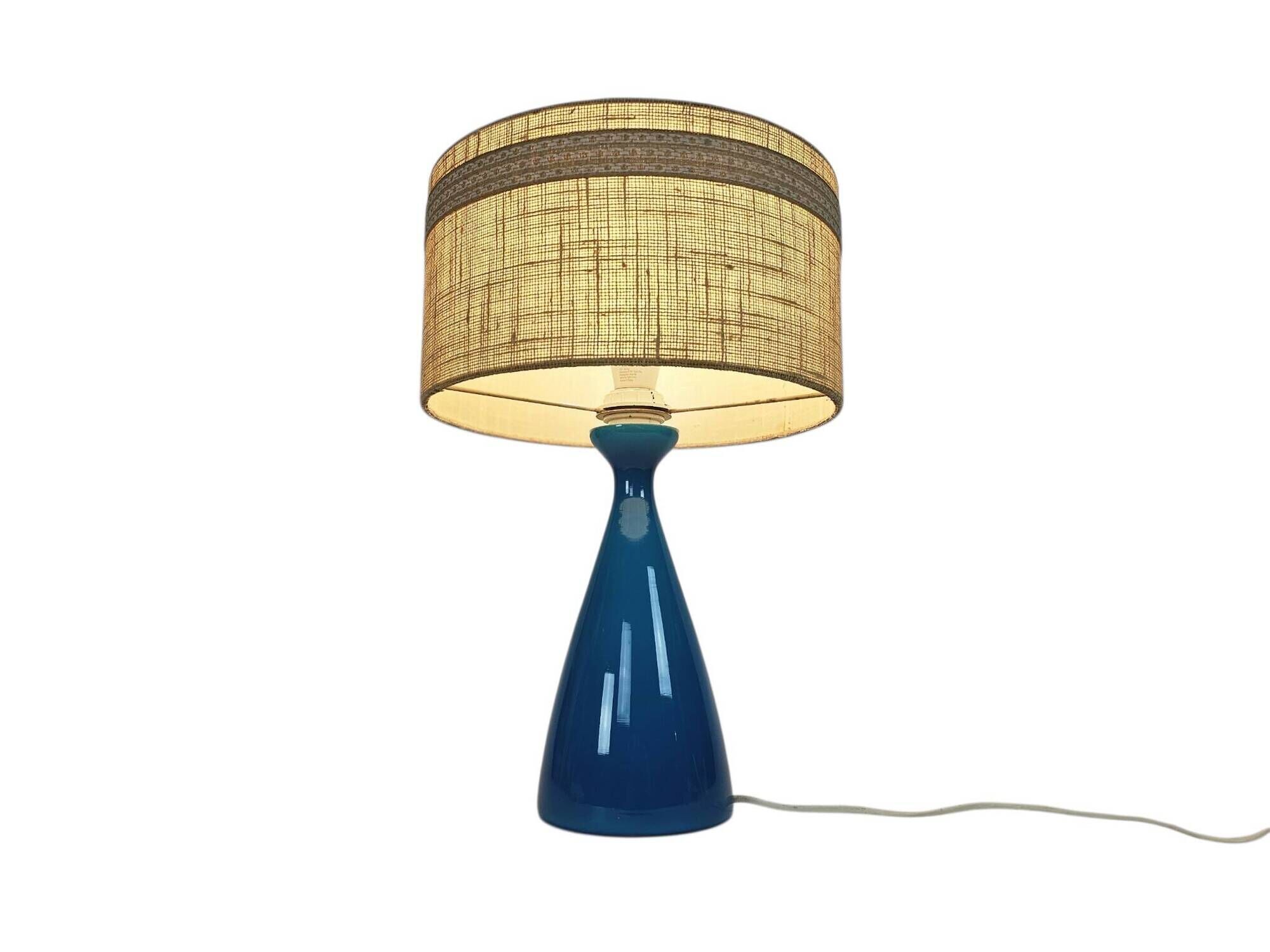 Kastrup Holmegaard - Jacob Bang - table lamp - Denmark - blue - 1960s