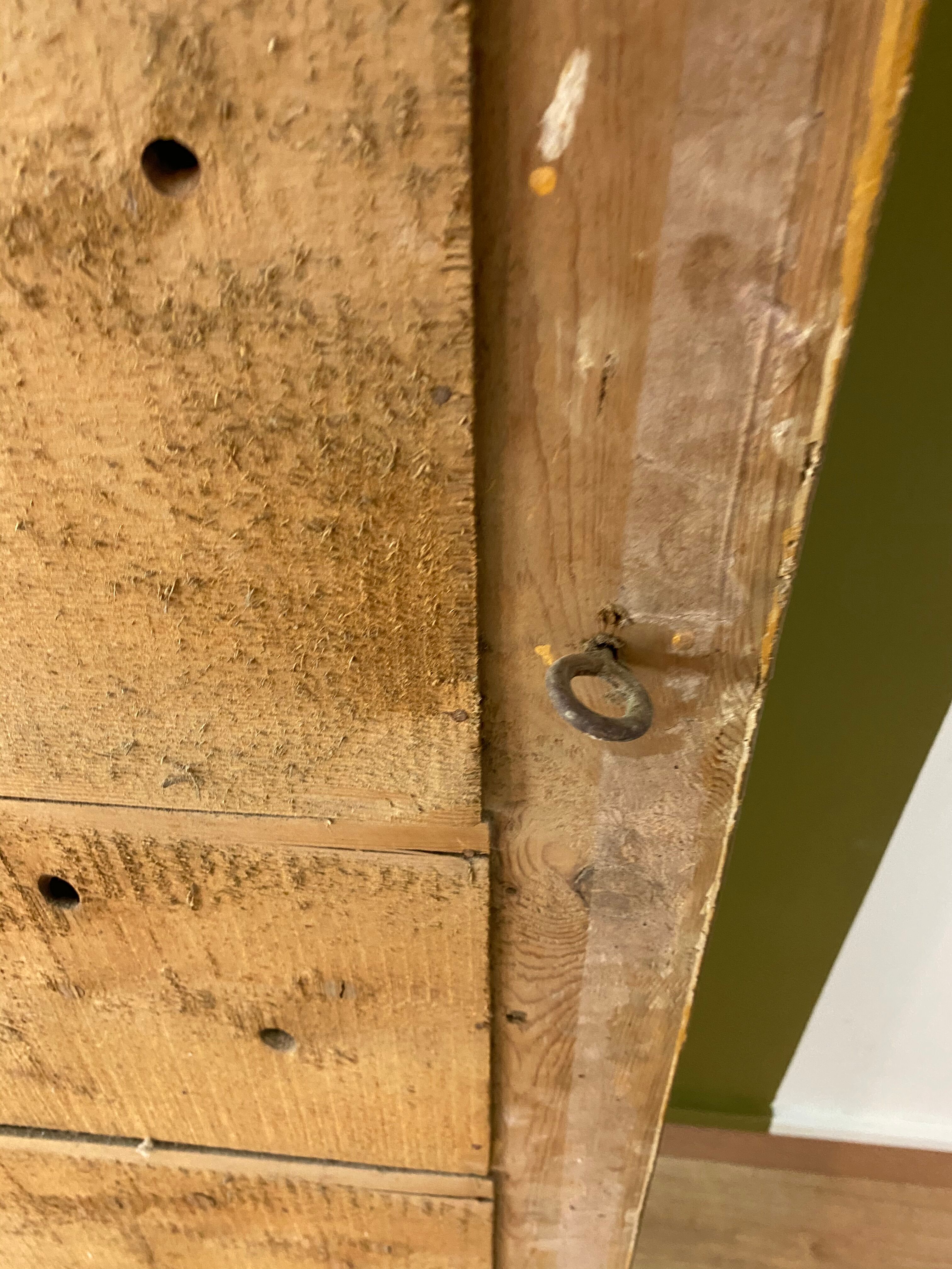 Large mirror with pediment XVIII eme gilded  86x150cm