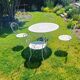 White wrought iron garden furniture
