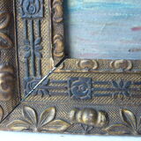 Painting depicting a boat painted in oil on cardboard framed, signed