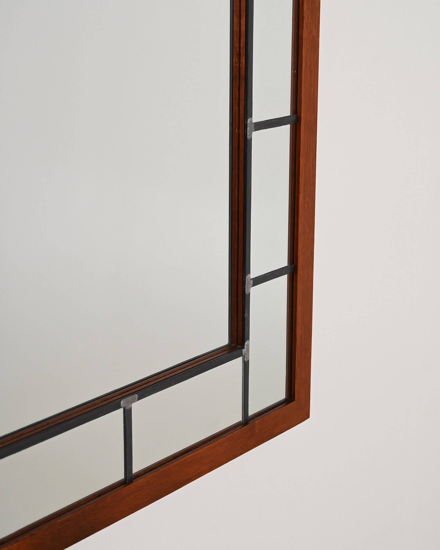 Illuminated oak mirror by AB Glas & Trä Hovmantorp, 1950s-1960s