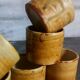 Six espresso cups in vintage sandstone