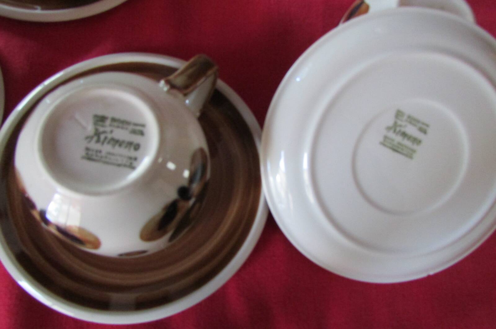 Kimono coffee service signed Boch. Vintage and trendy