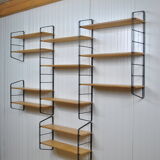 1970s modular wall-mounted bookcase shelf