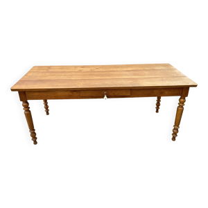 Table de ferme à repas - tiroir