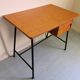 Scandinavian desk, 80s wood and metal