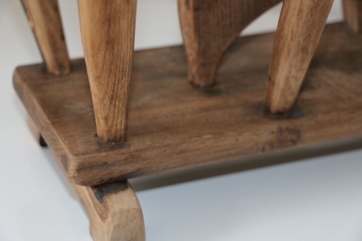 Brutalist magazine holder solid oak