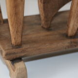Brutalist magazine holder solid oak