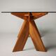 Table à manger en noyer, Italie années 80
