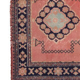 Vintage Turkish Overdyed Oushak Runner Rug 1970s 139x361cm