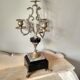 Old candelabra 4 burners in bronze brass and marble, French torches Napoleon III
