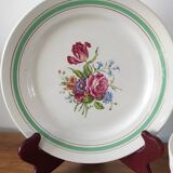 Set of eight Lunéville plates