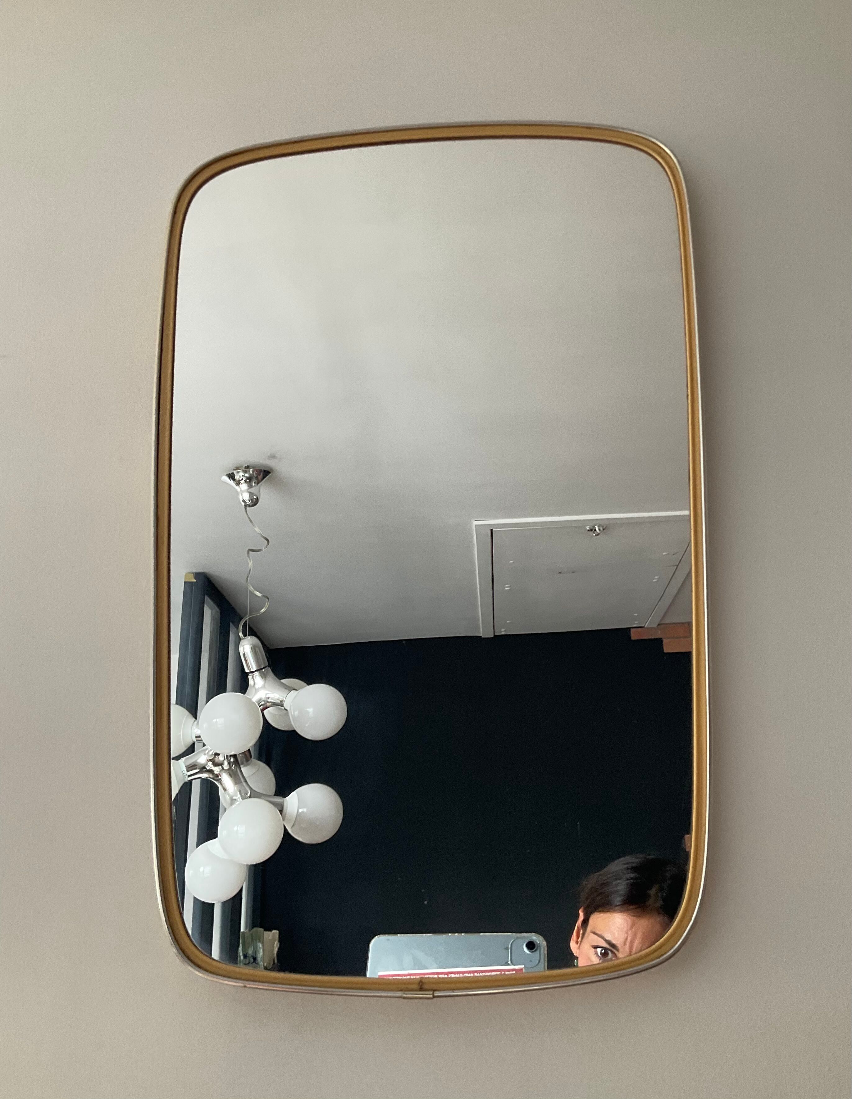 Asymmetrical mirror free form 60s-70s