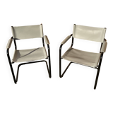 Duo of designer chairs attributed to Mattéo Grassi