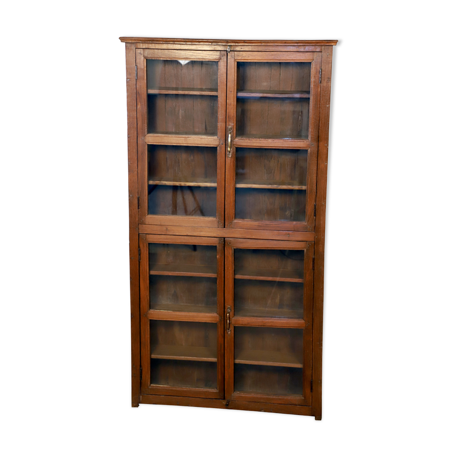 Showcase in natural Burmese teak