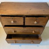 English pine chest of drawers early twentieth century