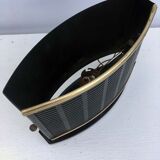 Black metal and gilded brass table lamp