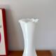 White opaline vase with opalescent legs, 50s and 60s