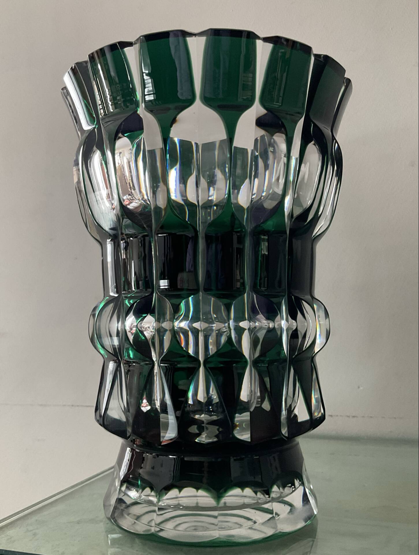 Crystal vase from Val St Lambert from the 1950s.