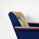 Mid-century armchair, 1960s, fully restored, blue velvet
