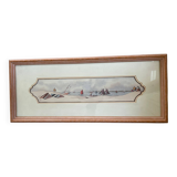 Watercolor painting, framed, signed and dated.