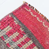 3x9 navy blue & pink turkish runner rug 79x272cm