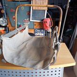 Log storage basket bamboo wood