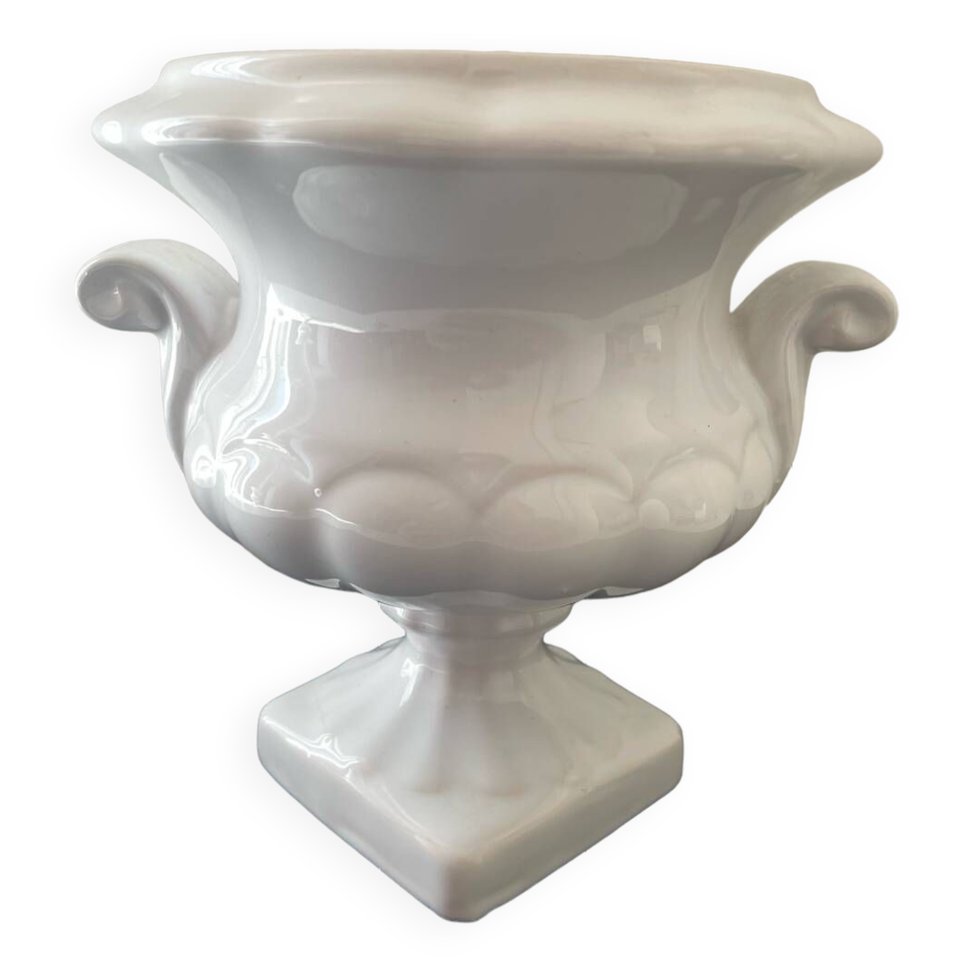 Small Medici vase in white porcelain