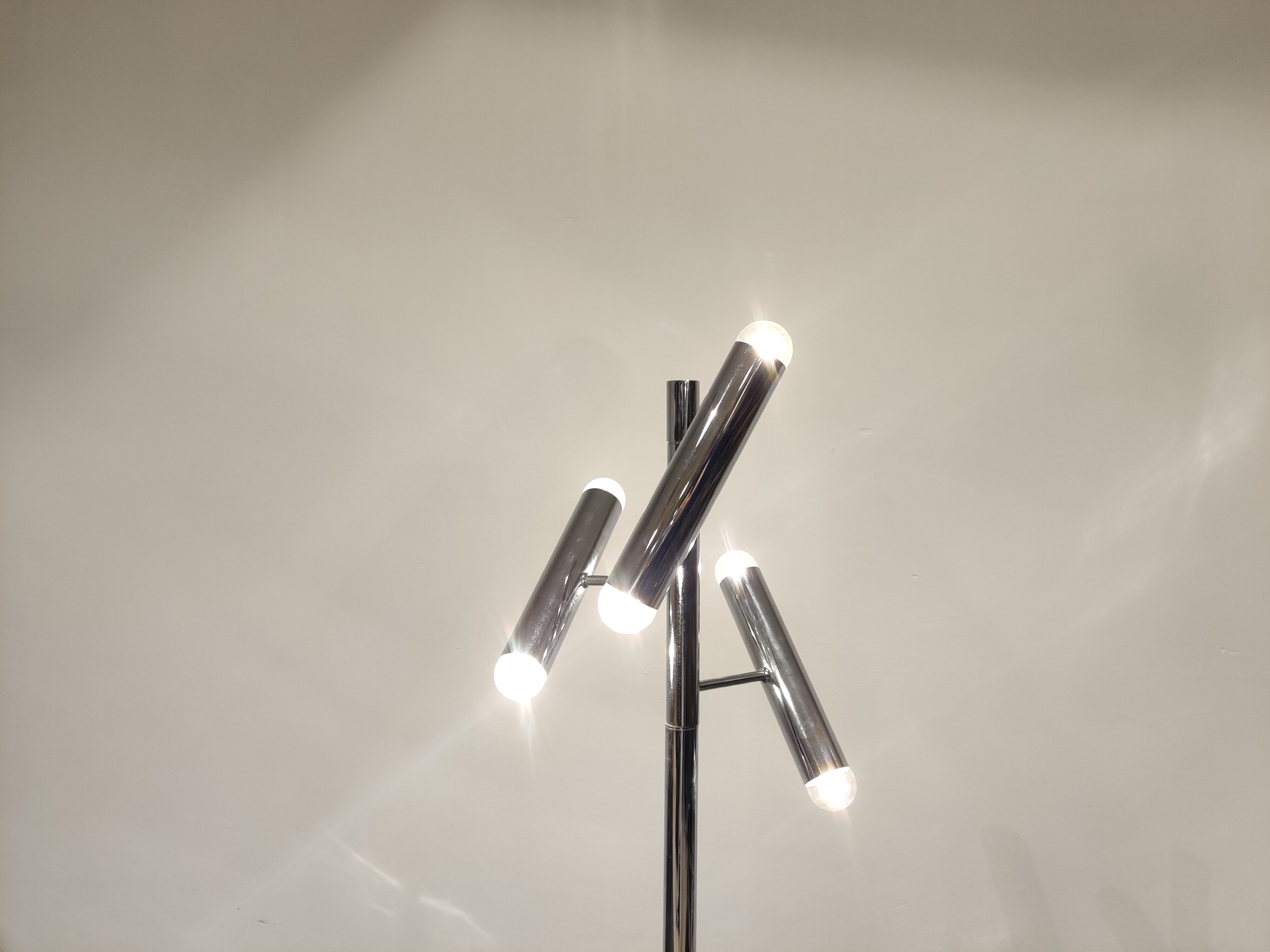 Vintage chrome floor lamp, 1970s