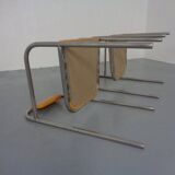 Set of Minimalist Tubular Steel Armchairs by Thomas Wendtland, 1970s