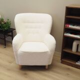 White armchair, Scandinavian design, production: Denmark