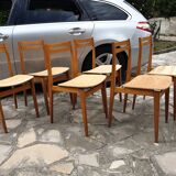 Set of six Scandinavian chairs