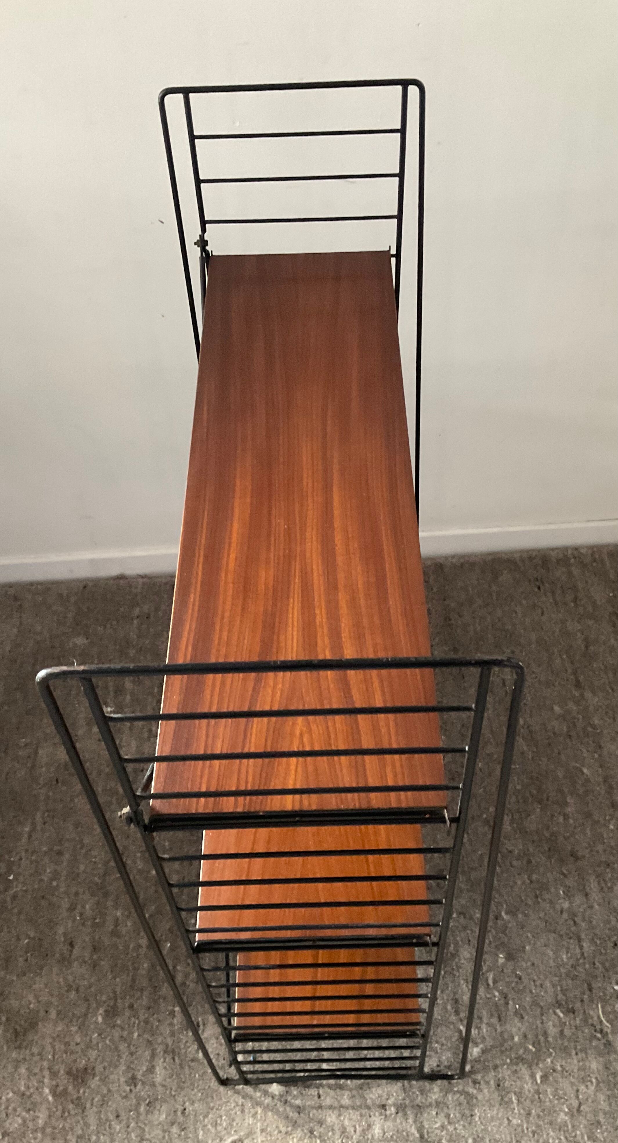 Tomado To.Decker shelf in teak and metal 50/60s