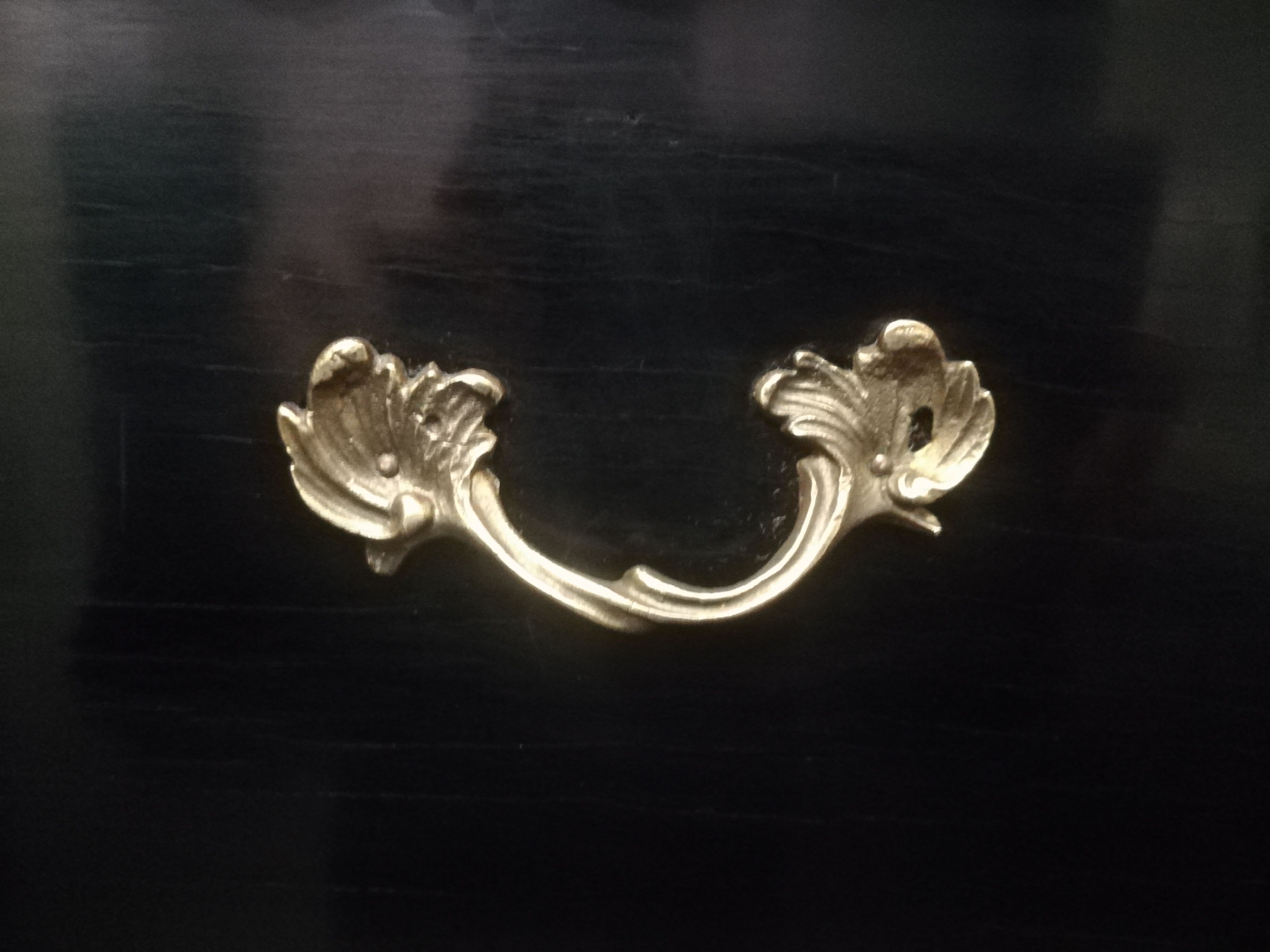 Napoleon III showcase lacquered black and gilded bronze