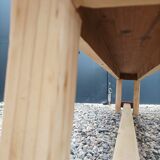 Fir table with bench