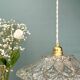 Vintage moulded glass pendant light - tableware collection - (CVE1)