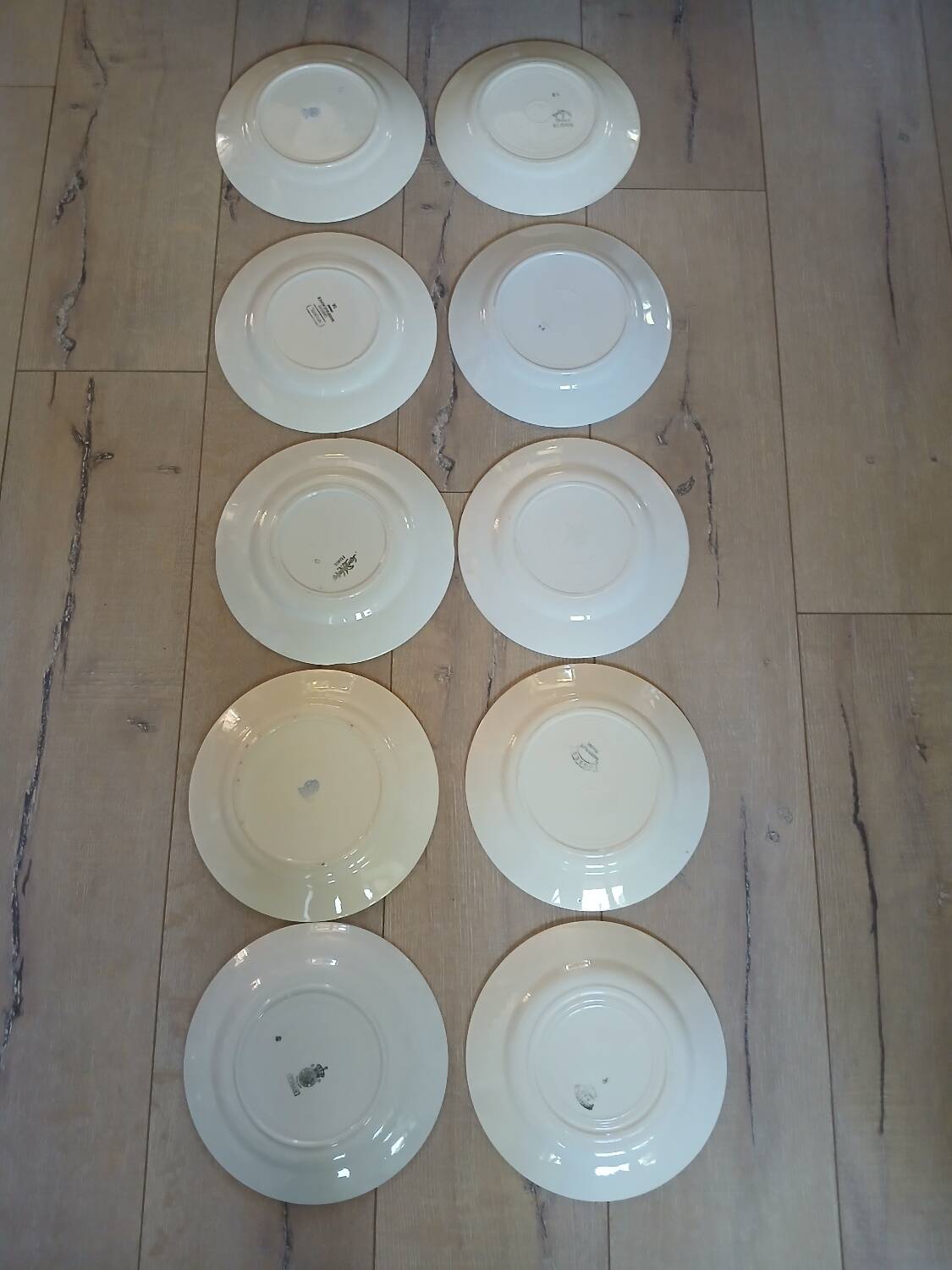10 assiettes plates anciennes dépareillées